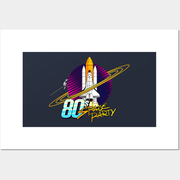 80 Space Party - Alt Wall Art by CosmoQuestX